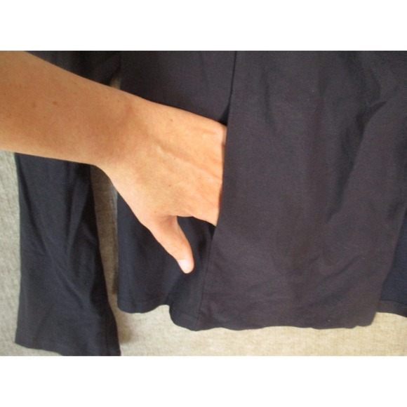 Eileen Fisher Jacket Womens Medium Navy Blue Open Front Blazer Jacket Cardigan - Picture 3 of 7